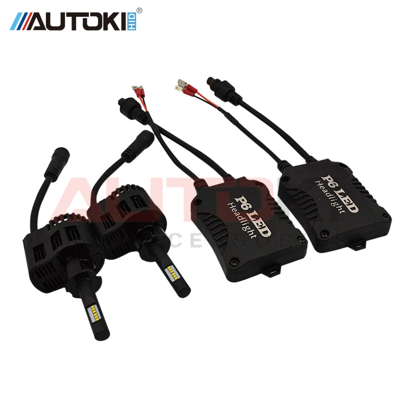 Autoki высокое качество 90 Вт 9000LM P6 H1 H3 H7 H4 9005 9006 H15 5202 H11 Автомобильные светодиодные
