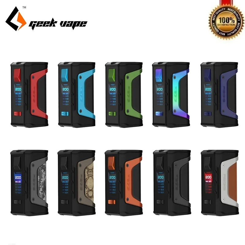 Оригинальный GeekVape Aegis Mod Legend 200 Вт TC бокс мод питается от двух 18650 электронных