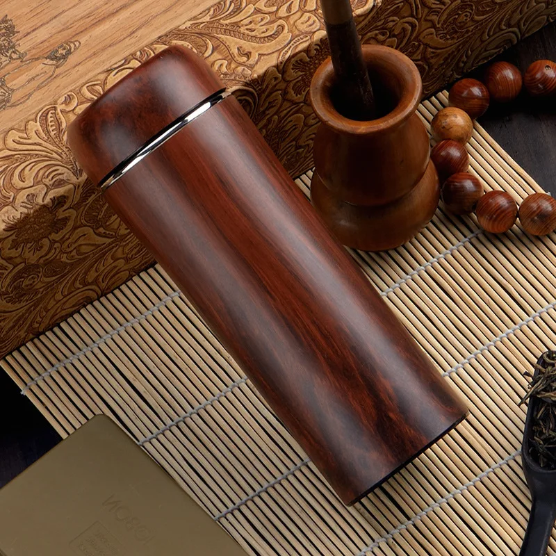 300 мл креативный деревянный термос с пурпурным песочным вкладышем бамбуковые