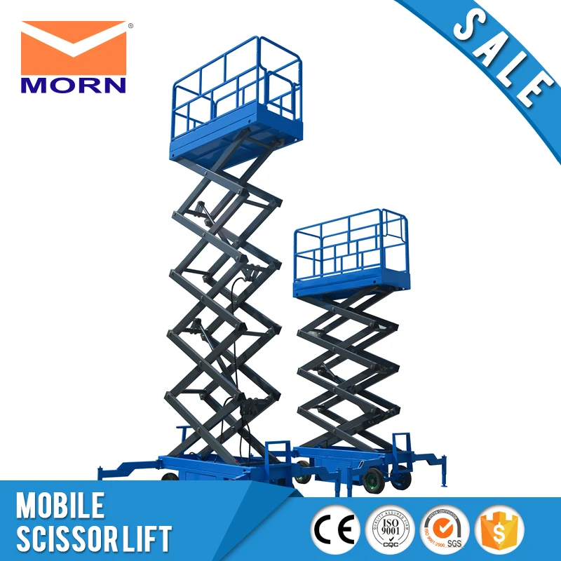 М 18 м ножничный подъемник Мобильная платформа гидравлический Настольный прицеп