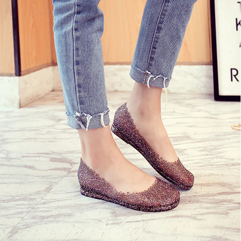 Женские пластиковые сандалии Islike мягкие прозрачные из ПВХ с вырезами милые