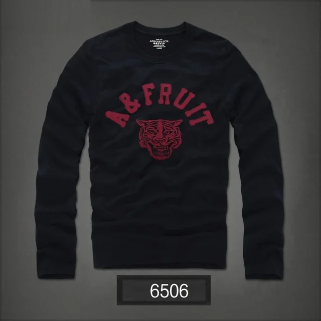 navy 6506 Футболка с длинным рукавом для мужчин хлопок вышивка модные футболки с круглым вырезом Топы Высокое качество майка - Цвет: navy 6506