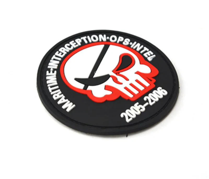 Maritime Interception Ops Intel Punisher Patch 3D Rubber Tactical Patches PVC Skull Badge Combat Armband | Дом и сад