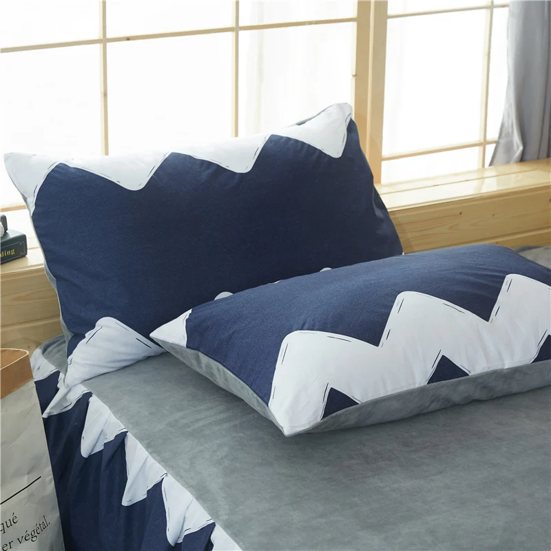 Утолщенное бархатное постельное белье из хлопка Наволочки 2/3 шт.|Покрывало| |