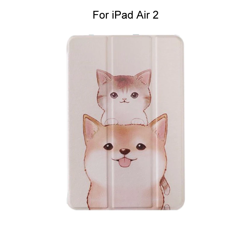 Akita for Air 2 Милый мультяшный чехол Kawaii Akita с Умной подставкой, для iPad Mini 1 2 3 4, чехол для нового iPad Air 1 2 - Цвет: Akita for Air 2