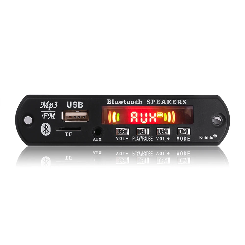 KEBIDU цветной экран 5 в автомобильный Bluetooth MP3 декодер плата WAV WMA декодирование MP3-плеер Hands-free USB/FM/TF/AUX аудио модуль записи