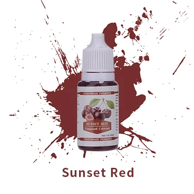 Sunset Red Transhome пищевой краситель 1 шт. съедобный пигмент полезный, безопасный инструменты для украшения тортов из мастики Макарон крем торт выпечки инструменты для тортов - Цвет: Sunset Red