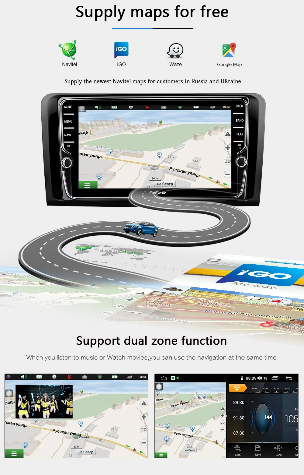 Funrover 8 ядер android 8.1 2 din автомобильный dvd Штатная Автомагнитола навигация с видео регистратор с Сенсорным 8 Дюймовым Экраном 2 Din на для автомобилей Mercedes/Benz/ML/GL CLASS W164 ML350 ML500 GL320 Canbus 4G