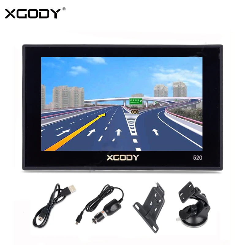XGODY 520 5 дюймов Автомобильный gps навигатор 256 МБ+ 8 Гб сенсорный экран FM SAT NAV грузовик gps навигатор Navitel Европа бесплатное обновление карты