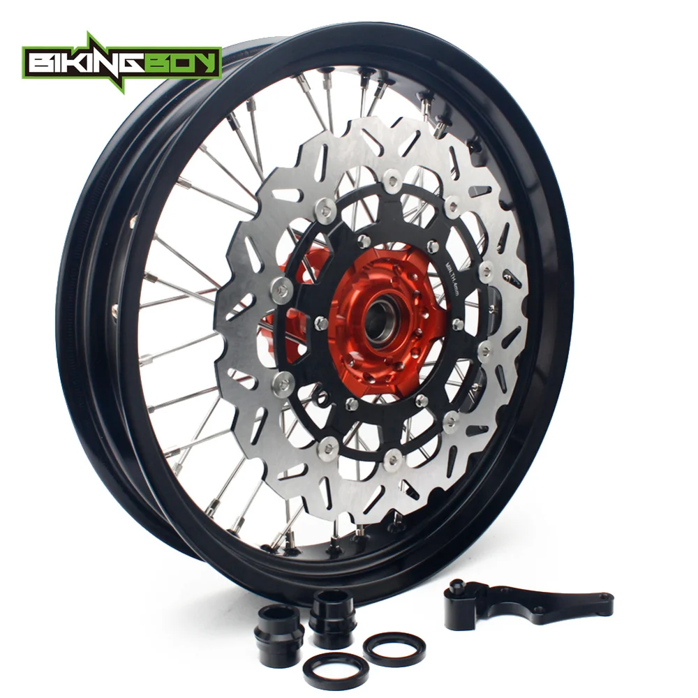 Колеса BIKINGBOY 17 дюймов диски втулки комплект кронштейнов звездочек для KTM 125 200 250 300