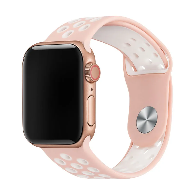 Ремешок для часов Iwatch Apple Watch 4 42 мм 44 мм силиконовый спортивный ремешок для Apple Watch 3 38 мм 40 мм сменные полосы 81010