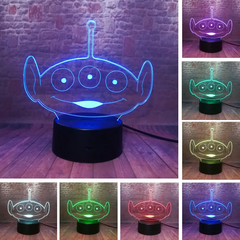 Сказочная Игрушка Alien 7 цветов ночник декор для комнаты детей всей семьи на