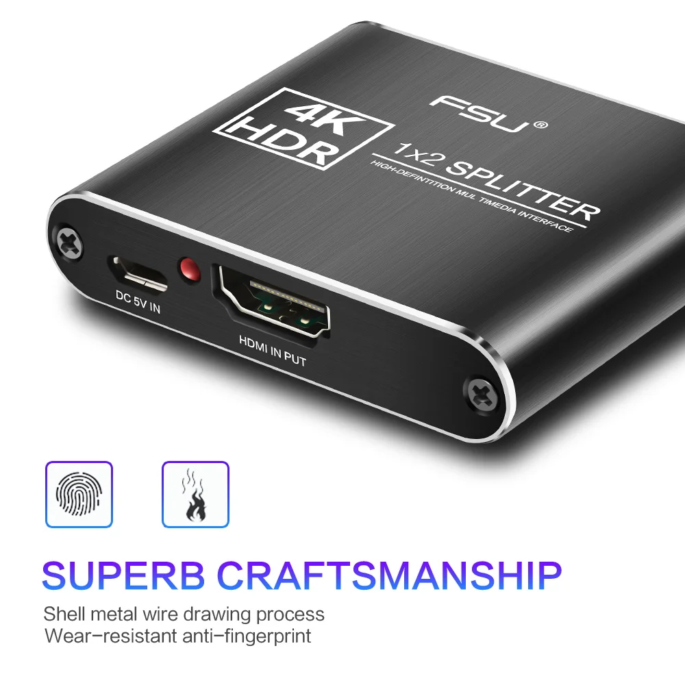 Сплиттер HDMI Full HD 4K видеоконвертер переключатель 1 в 2 выхода усилитель двойной