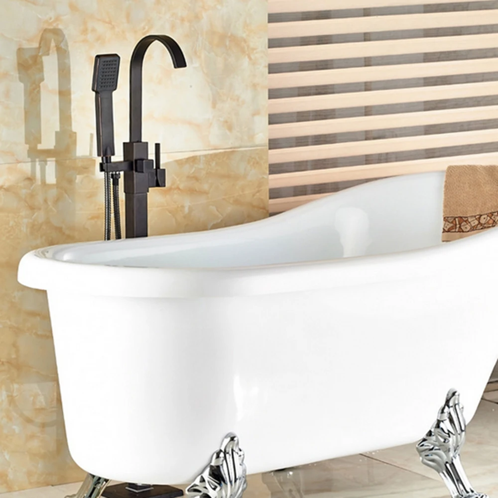 Новый масло втирают Бронзовый Ванная комната ванна кран напольный Наполнитель