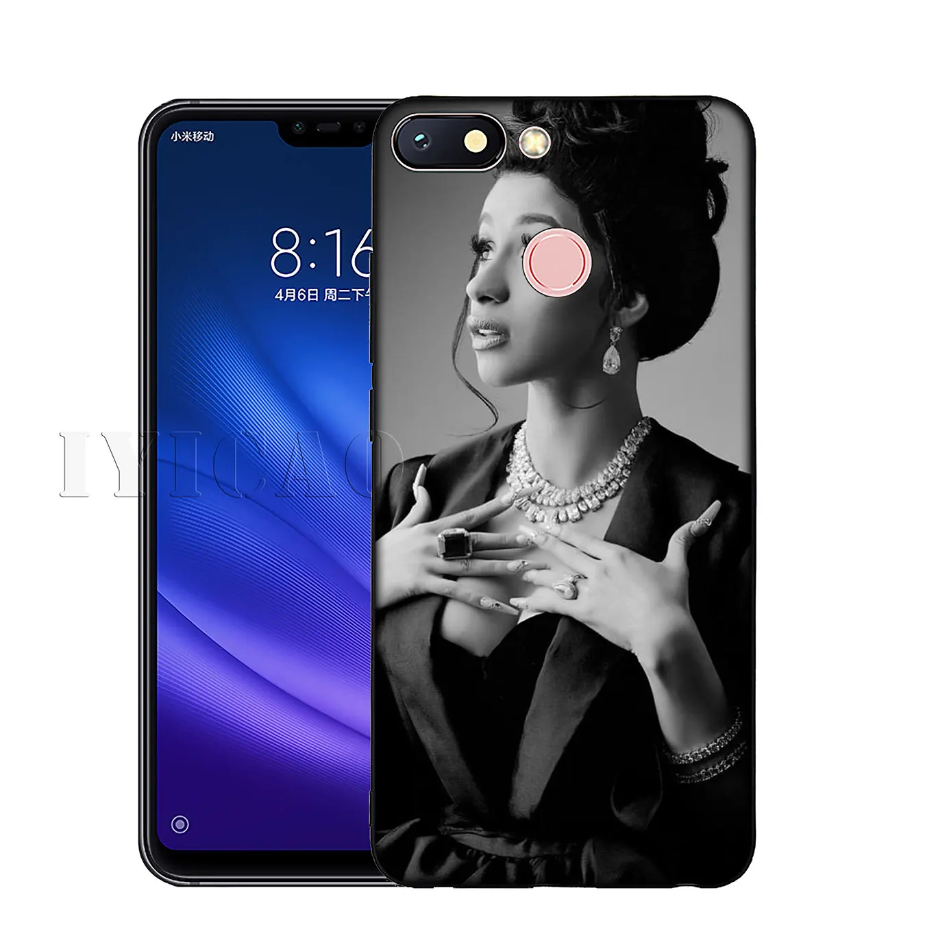 IYICAO Cardi B CardiB Soft Silicone Phone Case for Xiaomi Redmi K30 K20 8A 7A 6A 5A S2 GO Note 8 8T 7 5 6 Pro Black Cover |
