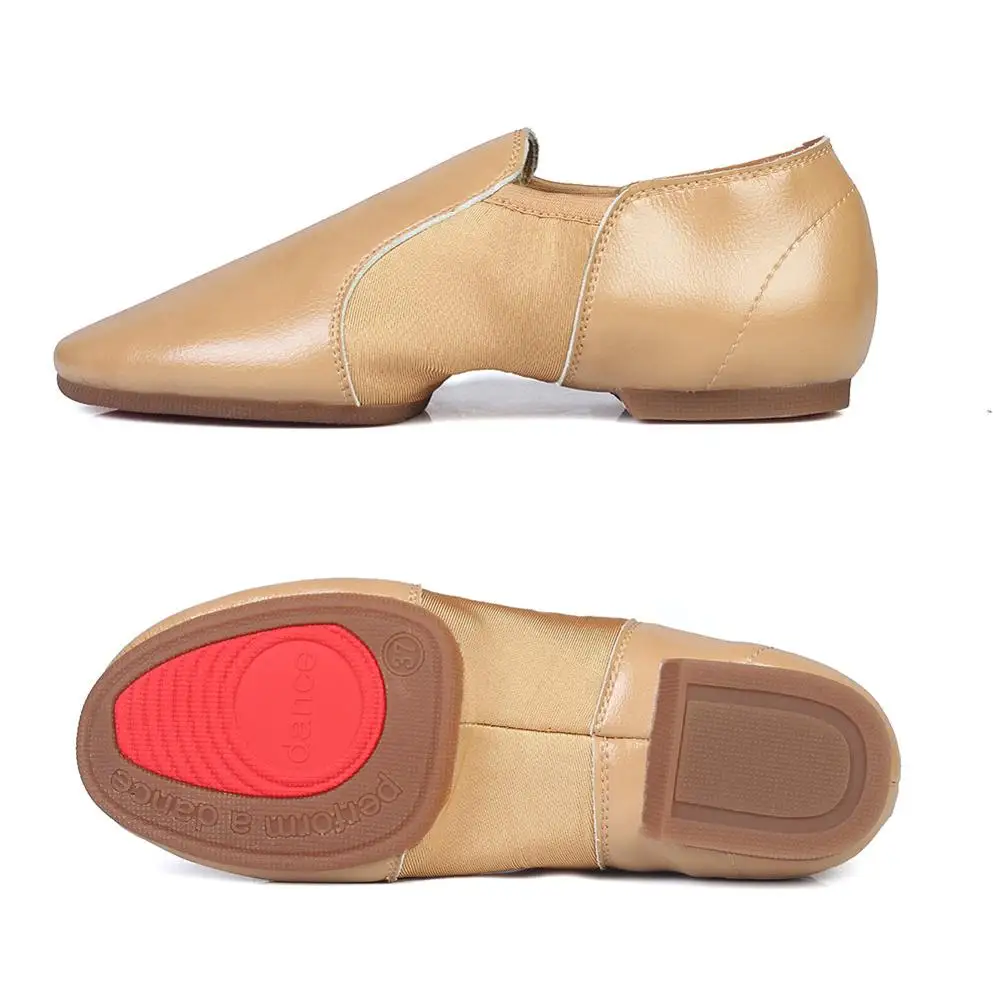 Brown 1 Rubber sole Джаз, Латинская Сальса, растягивающаяся танцевальная обувь для женщин, джаз, балетные туфли, учительские, Excercise, унисекс, Бальные Танцевальные Туфли, ПУ/холст - Цвет: Brown 1 Rubber sole
