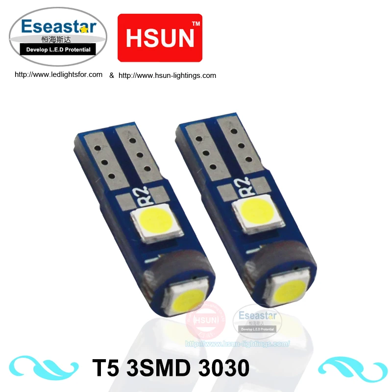 Eseastar 10 шт. T5 3LED 3030 белый красный Приборная панель автомобиля светодиодная лампа
