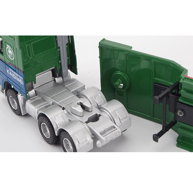 Литая модель полуприцепа из сплава 1:50 низкая платформа грузовик низкорамный