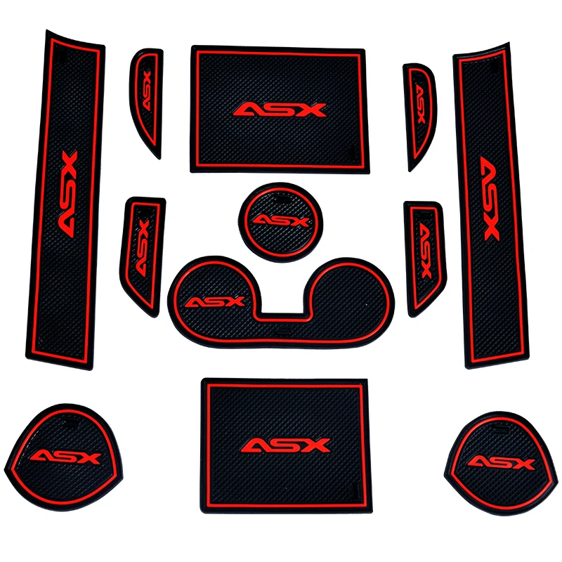 Для Mitsubishi ASX 2013 2018 Non Slip Межкомнатная дверь Кубок мат двери ворота Слот коврик