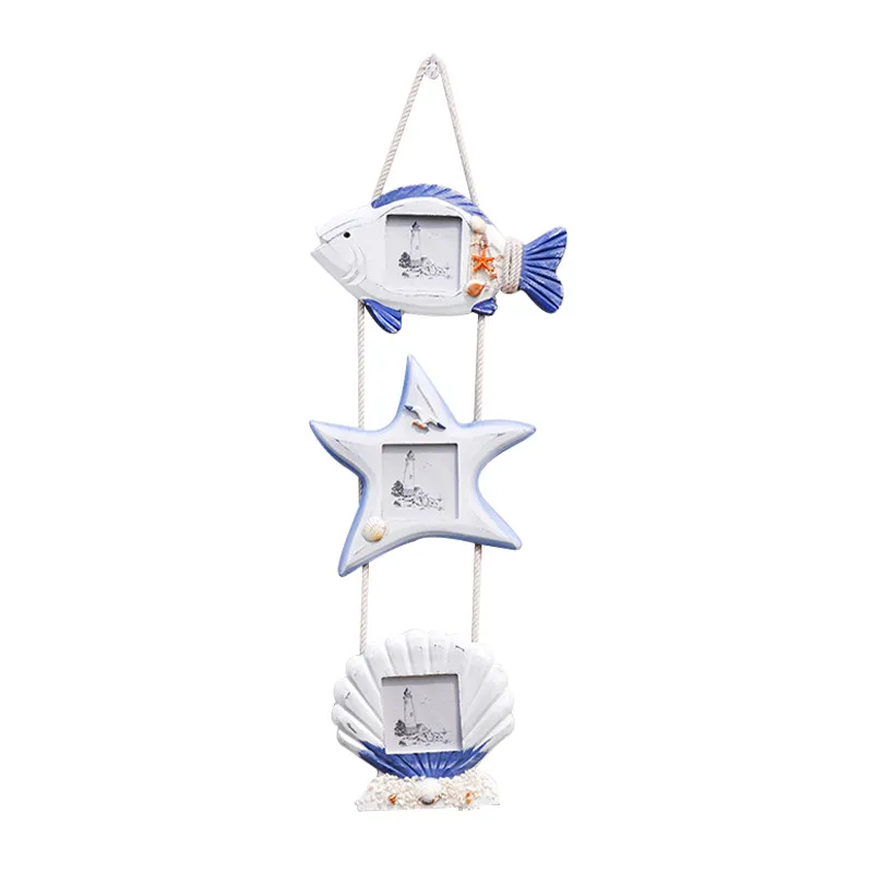 Средиземноморская ретро фоторамка с лодкой домашний декор настенная вешалка