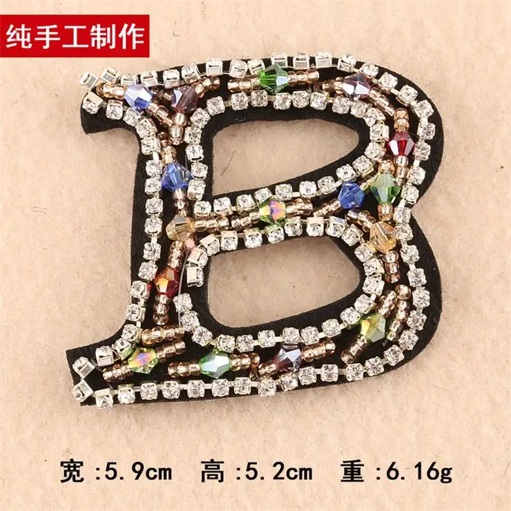 Новое прибытие 10 шт хрустальные стразы с прямой основой Стразы ручной Алфавит