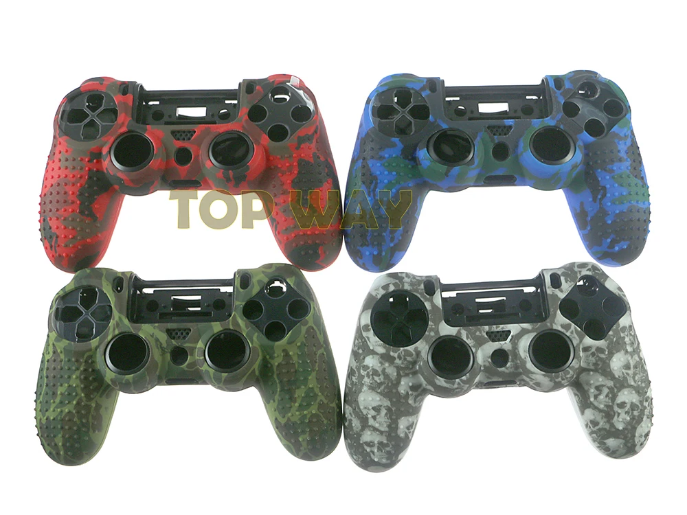 

50pcs/lot For PS4 Slim Pro Controller Studded Skin Protective Anti-slip Soft Silicone Grip Case Cover