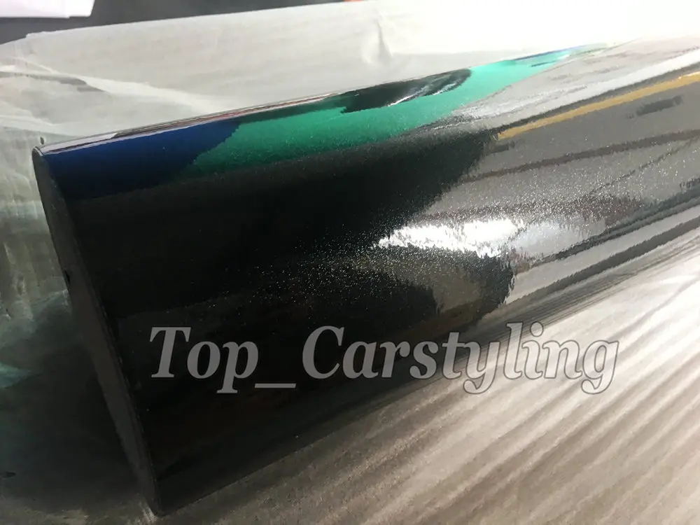 Глянцевая перламутровая черная металлическая виниловая автомобильная пленка