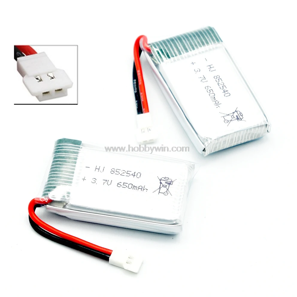 2 шт. 3 7 V 1S 650mAh 25C LiPO батарея MX2.0 2P разъем для мини FPV Дрон RC модель микро