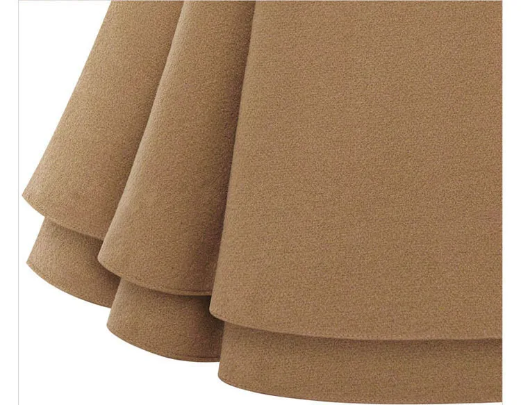 

Fur Collar Double-breasted Winter Coat Women Woolen Coats Thick Warm Especially Female Slim Belt Pleated Women's Long Coat Wool