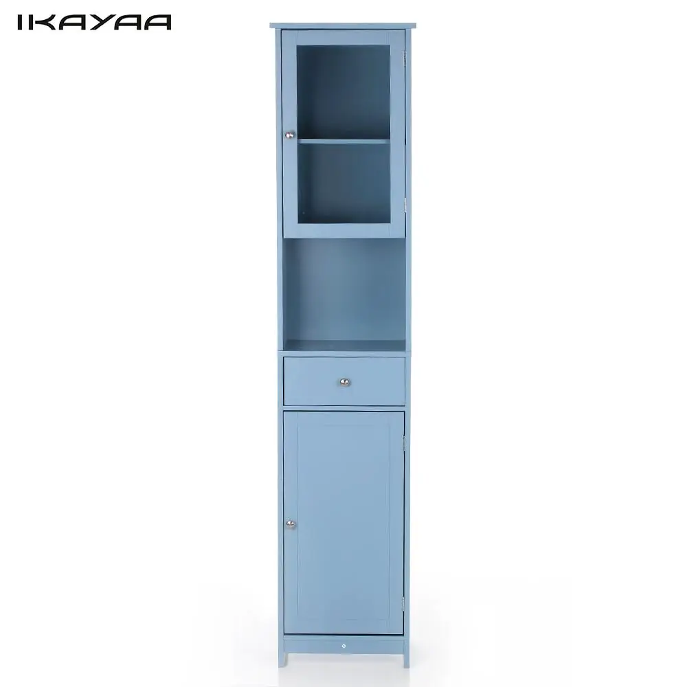 

IKayaa современный высокий шкаф для хранения с ящиками для дверей, деревянный напольный шкаф, домашняя мебель, есть в наличии
