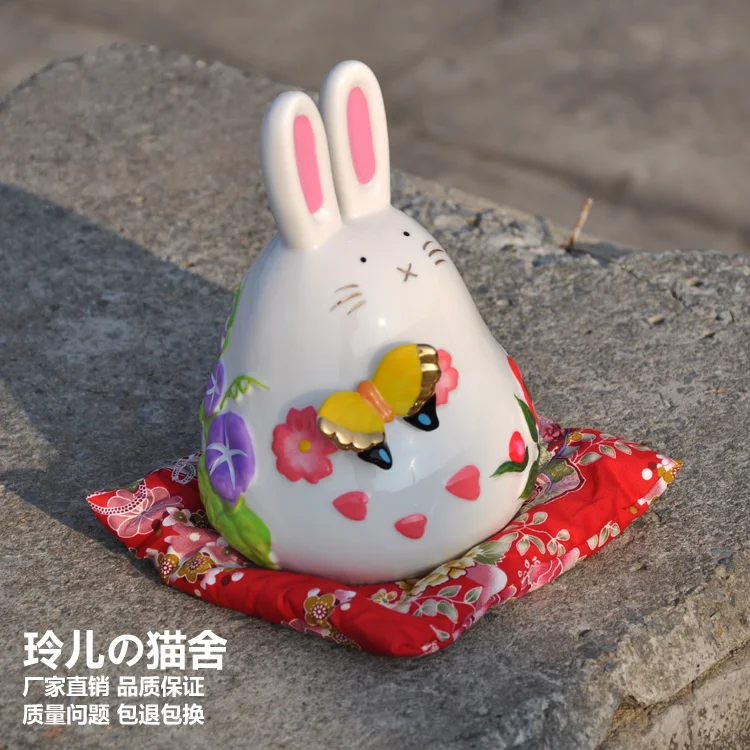 Счастливый Кот японский настоящий счастливый кролик маленькая бабочка