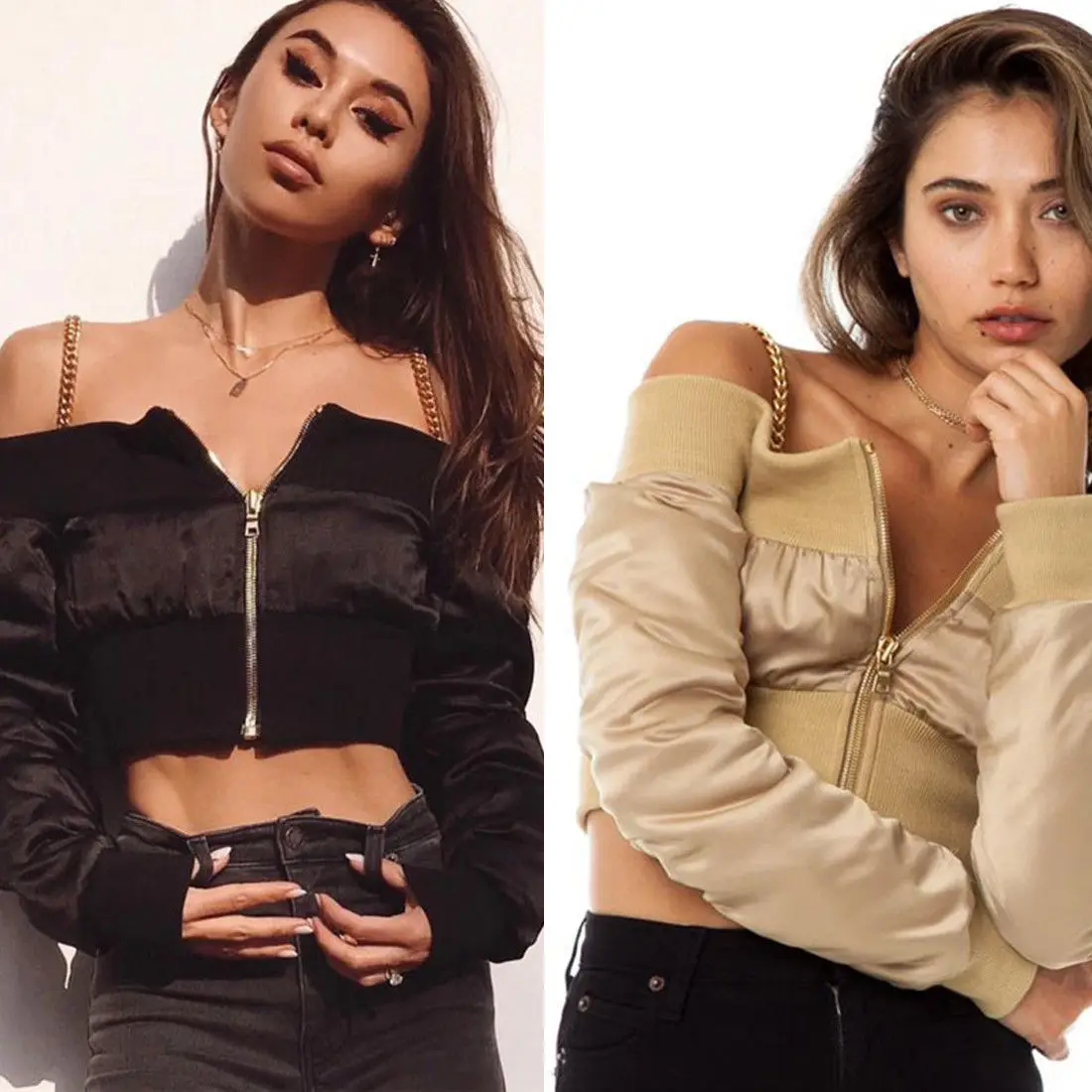 2018 Демисезонный Для женщин с открытыми плечами Короткое пальто длинным рукавом