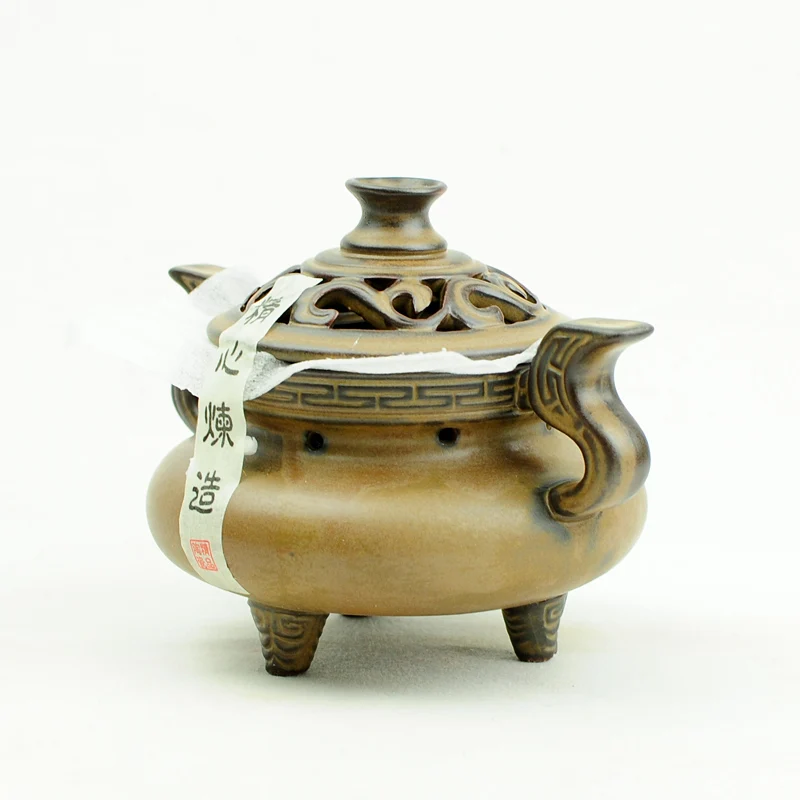 Керамические антикварные бытовые благовония в курильнике глазурованная обжигом