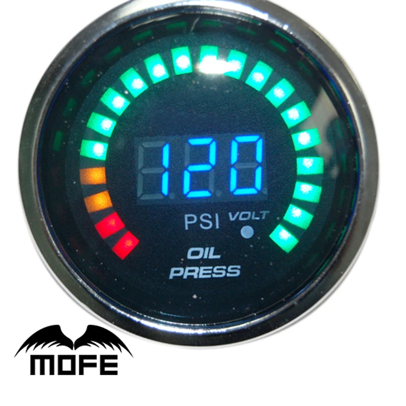 Оригинальный логотип 20 ЖК 2 &quot52 мм Цифровой давления масла + Температура Boost