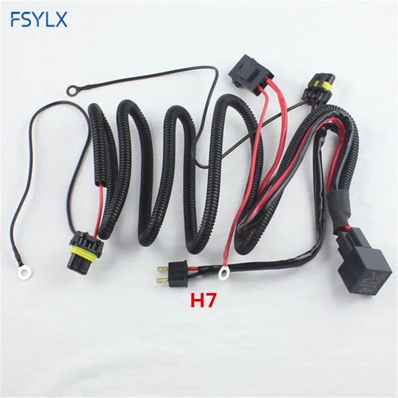FSYLX 35 Вт 55 9006 9005 H11 H7 H3 Xenon релейный жгут HID головной светильник противотуманный