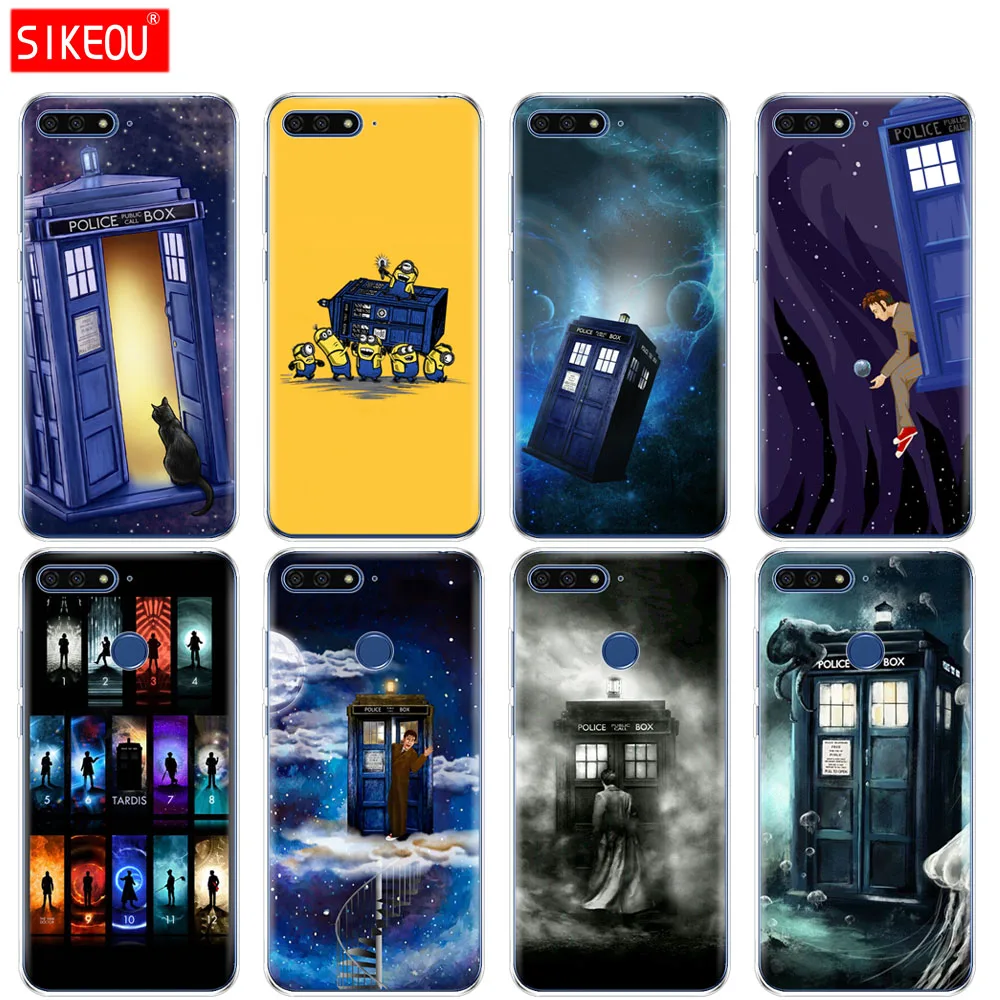 Силиконовый чехол для телефона Huawei Honor 7A PRO 7C Y5 Y6 Y7 Y9 2017 2018 Prime Tardis Box Doctor Who|Бамперы| |