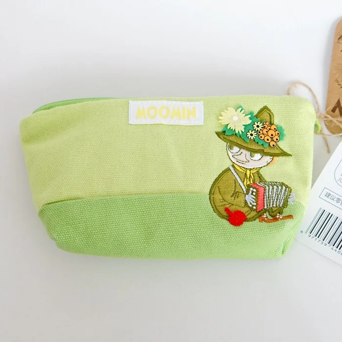 Зеленый Moomin, сумка для хранения монет, ПП, хлопок, органайзер для багажа, дорожная сумка, органайзер для кабеля, сумка, USB флеш-накопители, чехол для цифрового хранения - Цвет: Зеленый