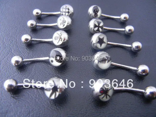 Бесплатная доставка 100 шт. украшения для тела разные логотипы светящиеся кольца