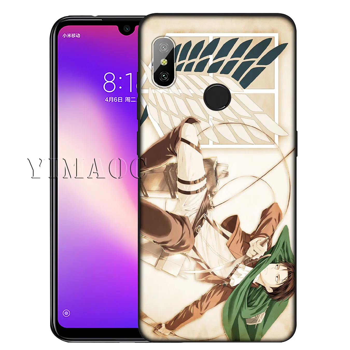 YIMAOC атака на Титанов MIKASA ARMIN Levi мягкий чехол для Xiaomi Redmi K30 K20 8A 7A 6A 5A S2 GO Note 8 8T 7 5 6