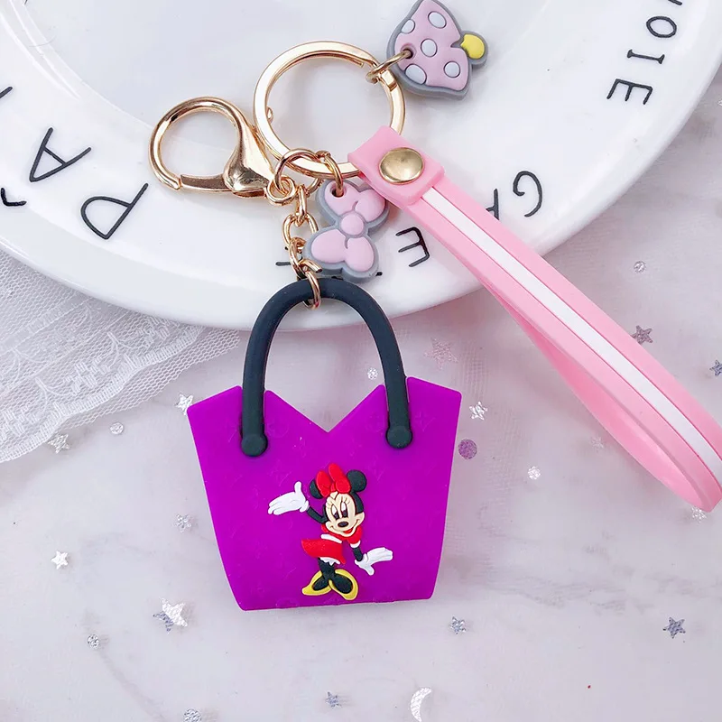 Disney Микки Маус плюшевый брелок мультфильм меховой шарик-Подвеска сумка аксессуары ПВХ двухсторонняя кукла-подвеска вечерние подарок сувенир