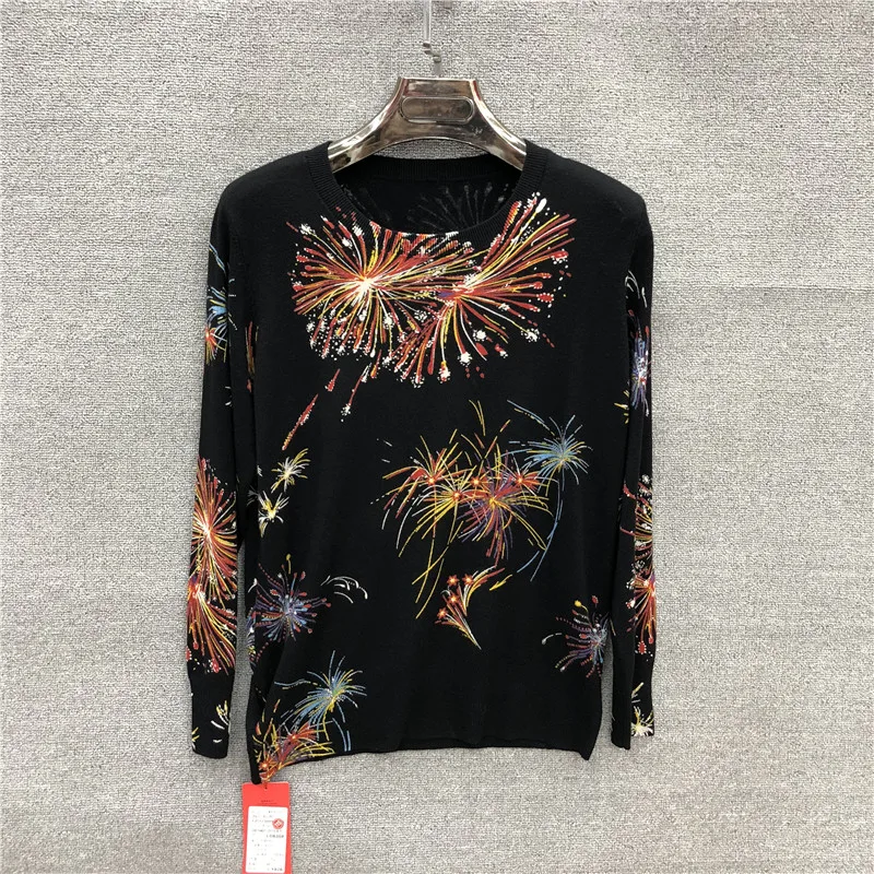 Autumn &amp Winter Fashion Women Pullovers Sweater Computer Knitted Printed Sueter Mujer Celebrity Feminino New | Женская одежда