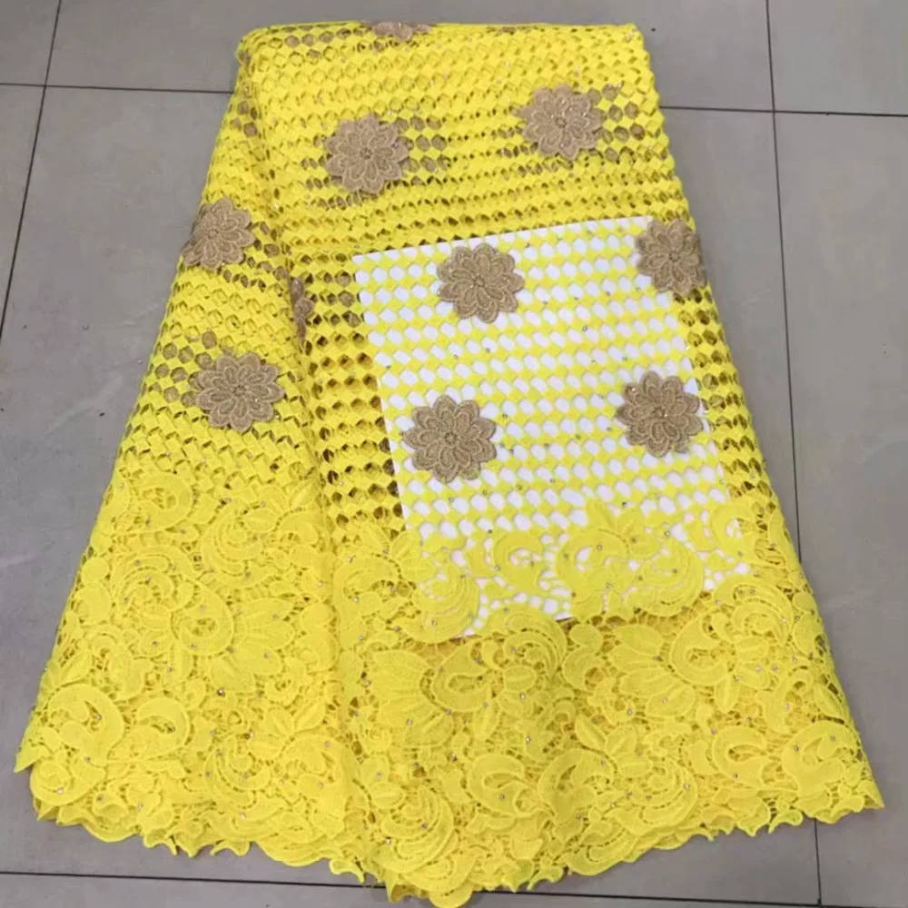 Новый Африканский орнжевый кружево ткань 2019 вышитое в нигерийском стиле высокое