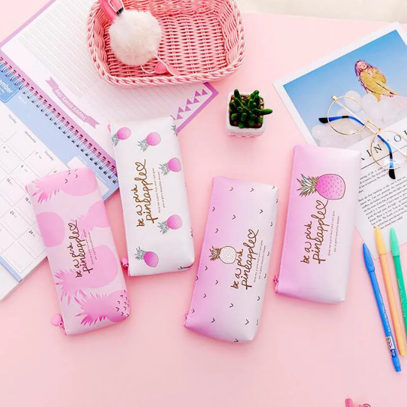 Карандаш Чехол Kawaii PU Cortex школьные пеналы для детей большой Ёмкость карандаш