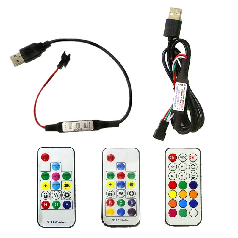DC5V USB беспроводной РЧ пульт дистанционного управления для 5 В WS2812B SK6812 пикселей