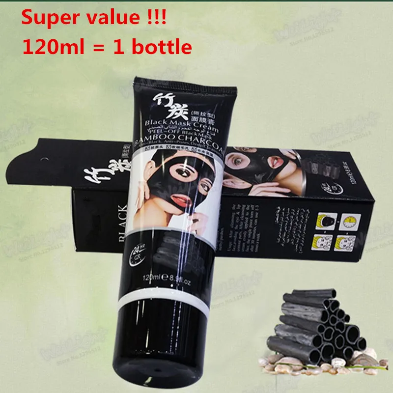 120ml Suction Black Mask Facial Fast Blackhead Remover Peeling Acne Treatments Peel off black mask cream | Красота и здоровье