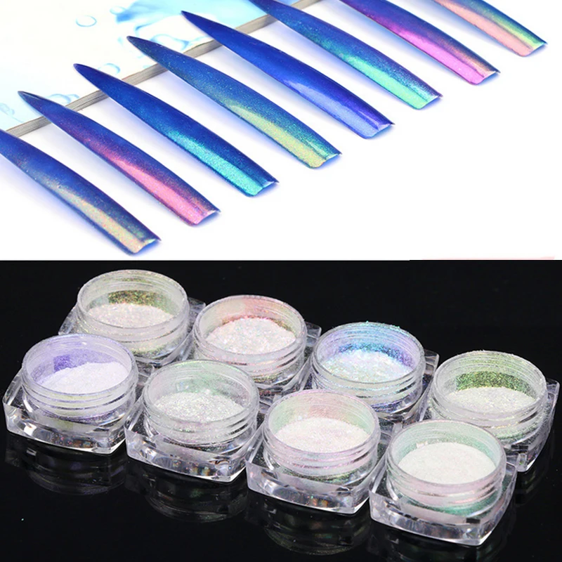 Зеркальный блестящий порошок Born Queen неоновый Аврора 0 2 г/кор. хамелеон