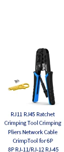AMPCOM RJ45 обжимной инструмент сети Ethernet LAN кабель щипцы резак плоскогубцы для зачистки модульный 8P RJ45 и 6P RJ12 RJ11