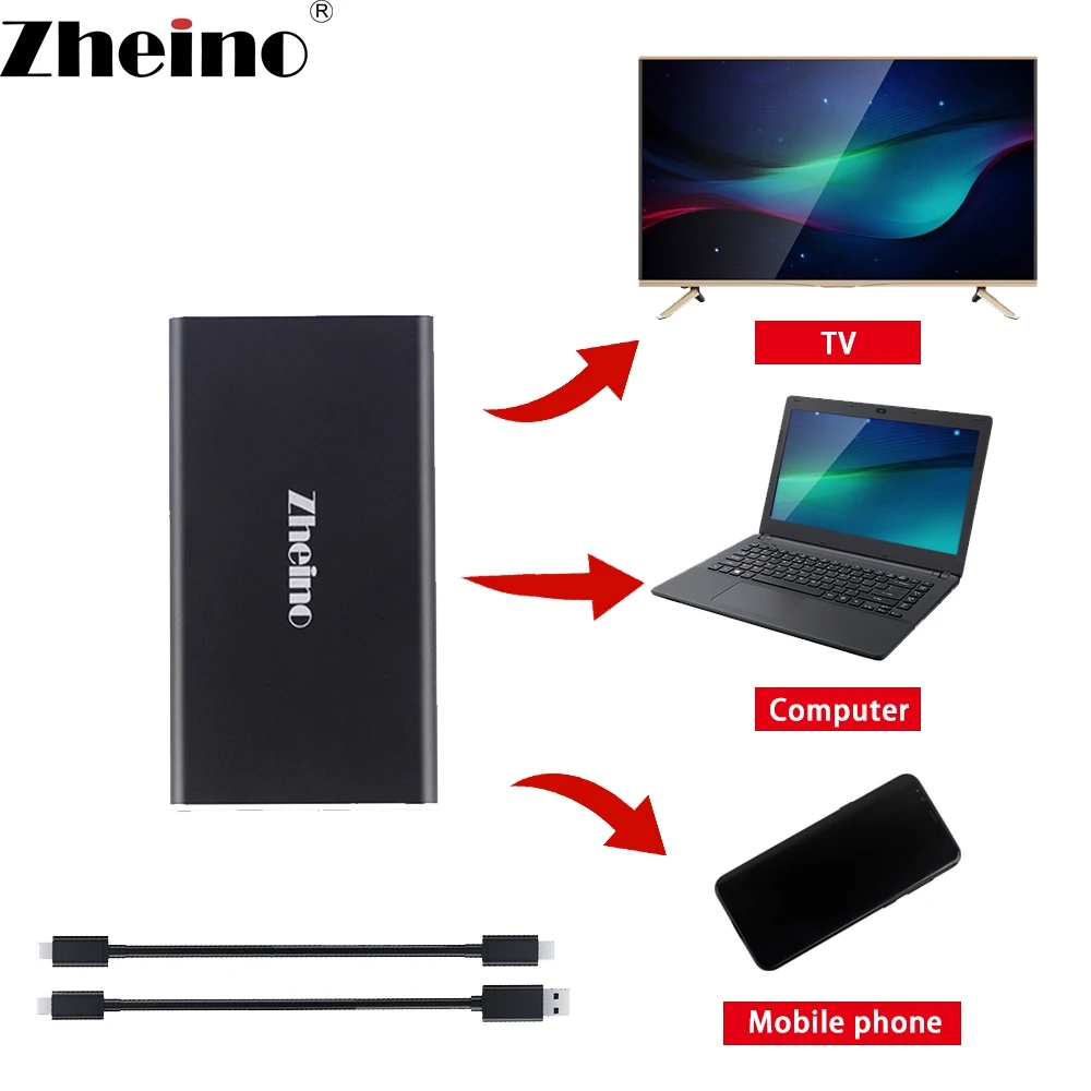 Zheino внешний жесткий диск SSD Тип C USB 3 1 120 ГБ 240 500 Гб 128 512 внешнее хранилище