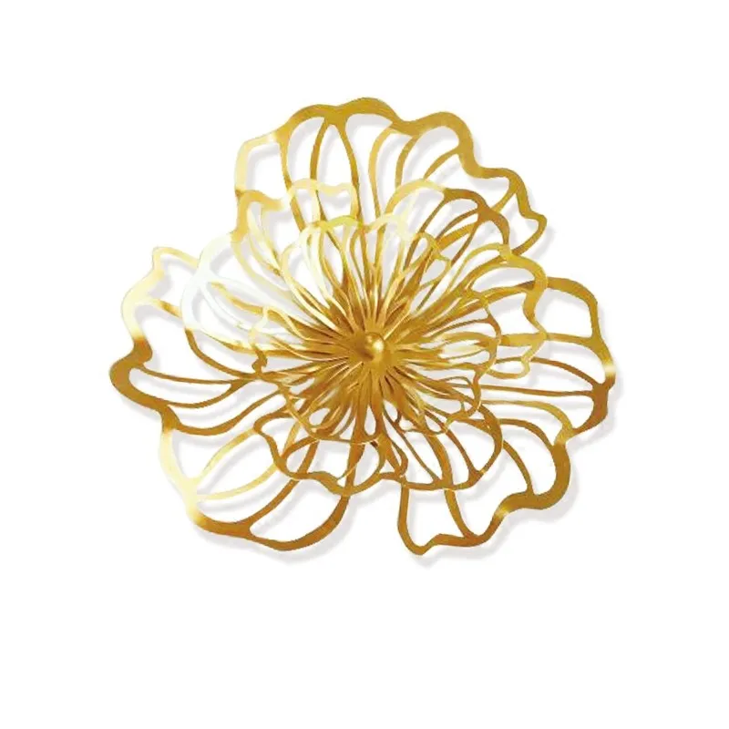 Modern Wrought Iron Flower Wall Decoration Hanging Ornaments Bedroom Livingroom Sofa Background Sticker Mural Crafts | Дом и сад