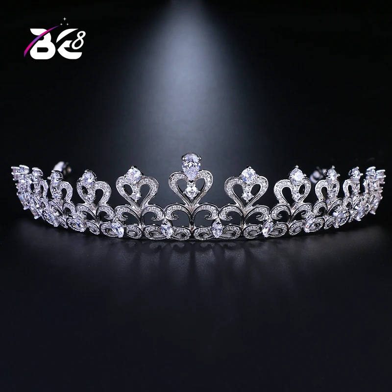 

Be 8 High Quality Cubic Zirconia Headband Hair Accessories Women Wedding Crown Tiaras for Bride Gifts H049